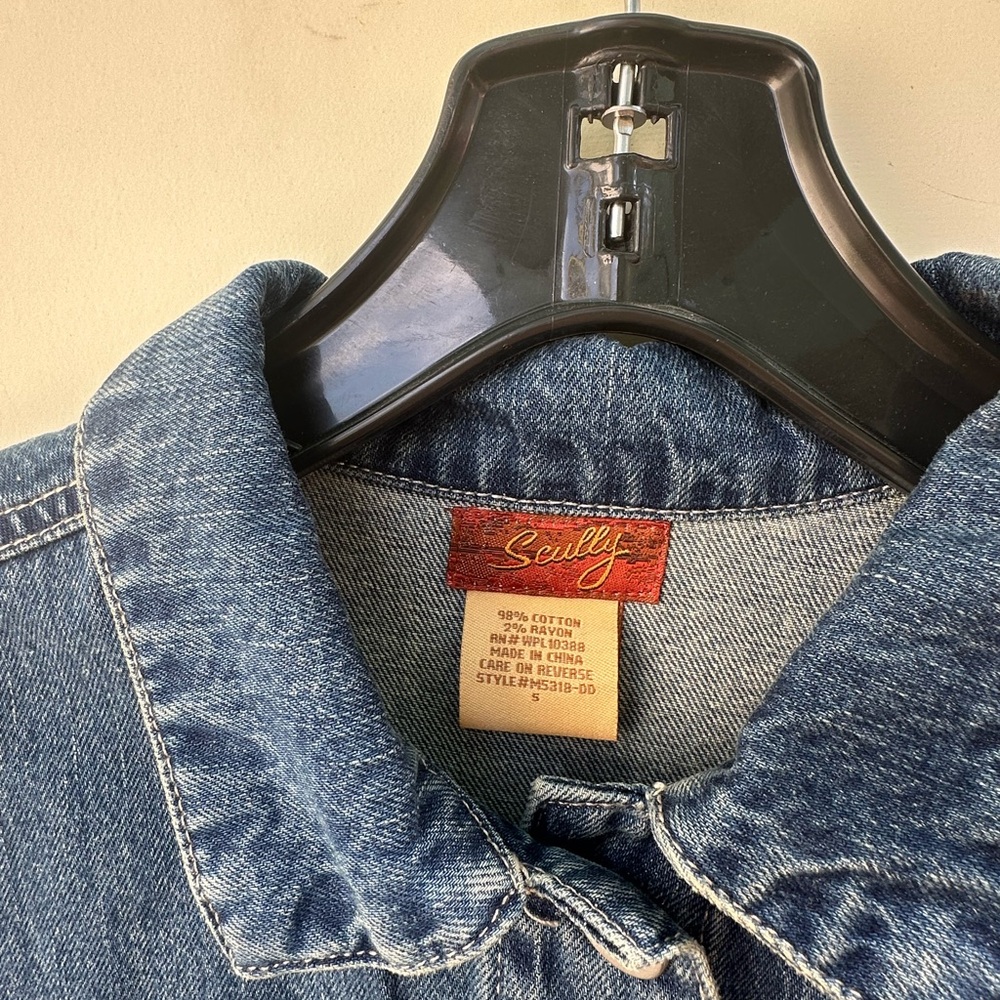 Scully Blue Denim Jacket with FRINGE - Picture 3 of 4